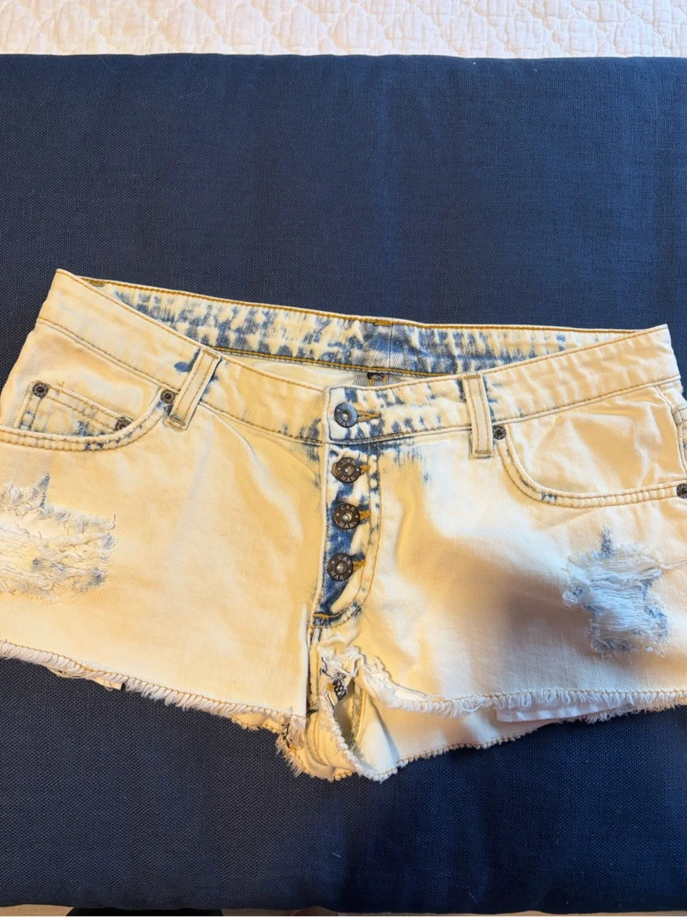 Carmar White Distressed Denim Women’s Shorts